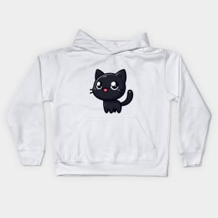 CUTE BLACK CAT Kids Hoodie